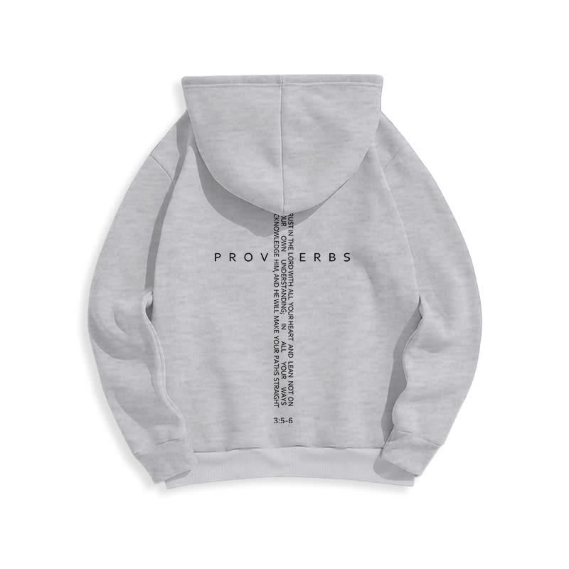 Christianartworkshop Weißer Hoodie mit Fleecefutter und Spruchkreuz-Motiv - image 10