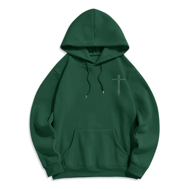 Christianartworkshop Weißer Hoodie mit Fleecefutter und Spruchkreuz-Motiv - image 14