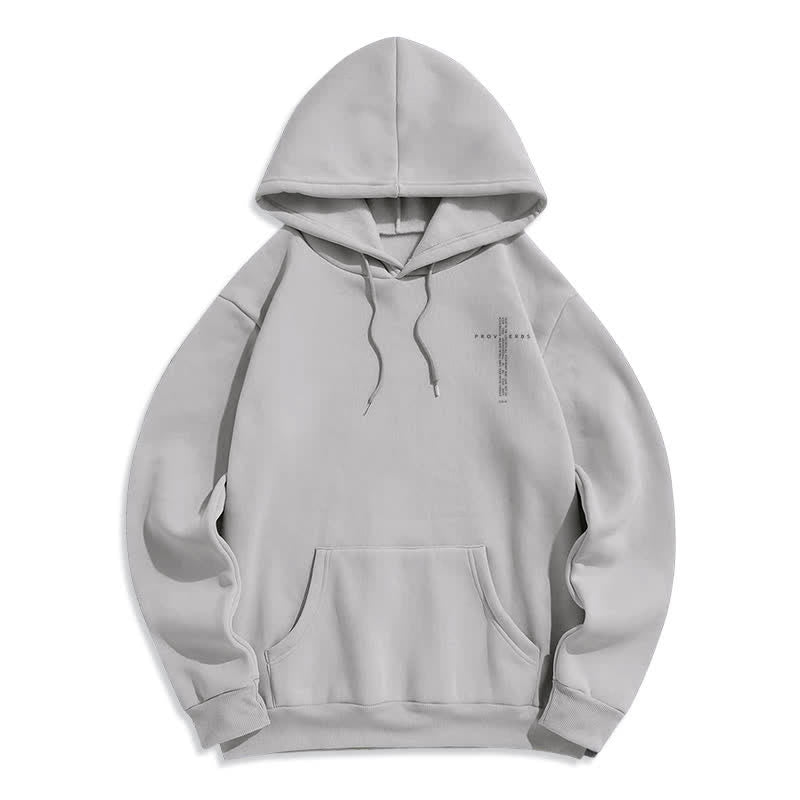Christianartworkshop Weißer Hoodie mit Fleecefutter und Spruchkreuz-Motiv - image 11