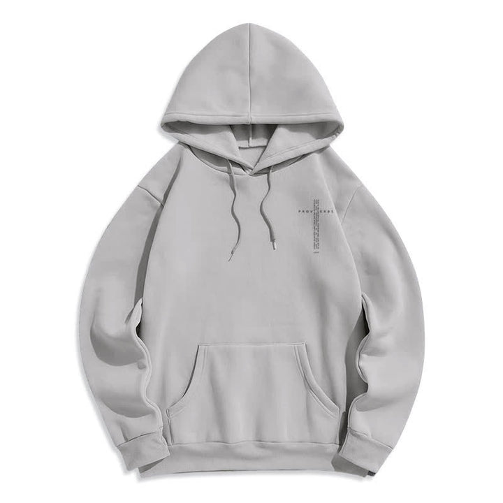 Christianartworkshop Weißer Hoodie mit Fleecefutter und Spruchkreuz-Motiv - image 11