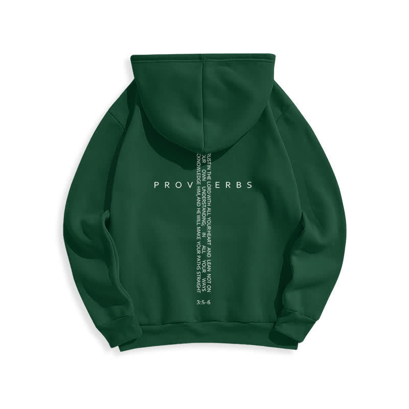 Christianartworkshop Weißer Hoodie mit Fleecefutter und Spruchkreuz-Motiv - image 13
