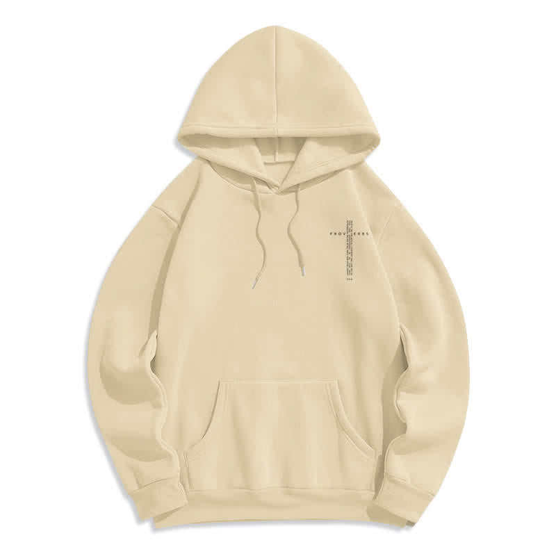 Christianartworkshop Weißer Hoodie mit Fleecefutter und Spruchkreuz-Motiv - image 17
