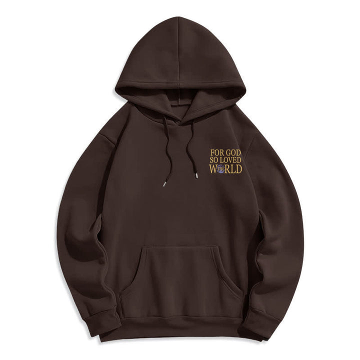 Christianartworkshop Denn so sehr hat Gott die Welt geliebt – Fleece-Hoodie mit Erdmotiv - image 2