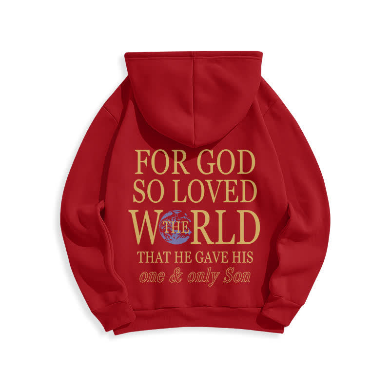Christianartworkshop Denn so sehr hat Gott die Welt geliebt – Fleece-Hoodie mit Erdmotiv - image 10