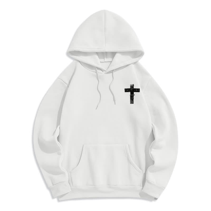 Christianartworkshop „Seek Jesus“ Hoodie mit Used-Look auf der Rückseite und Fleece-Futter - image 5