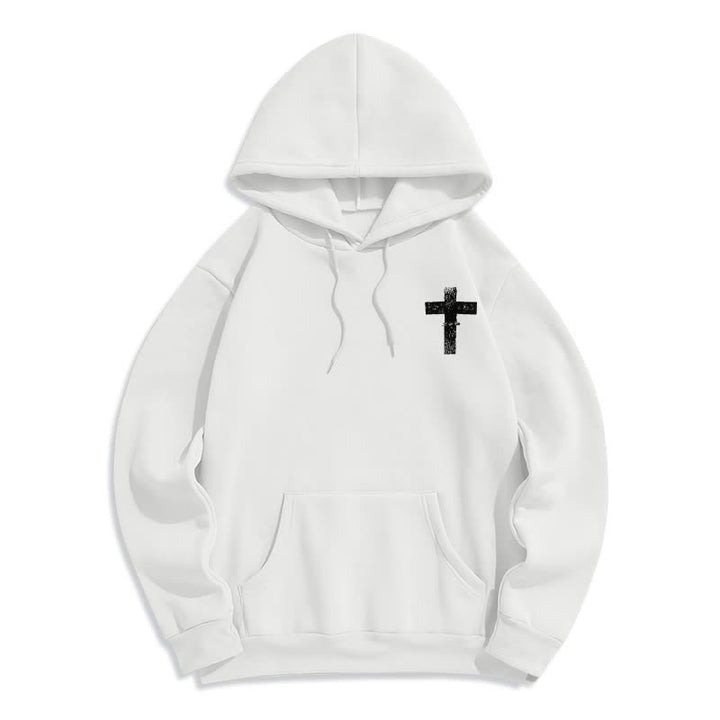 Christianartworkshop „Seek Jesus“ Hoodie mit Used-Look auf der Rückseite und Fleece-Futter - image 5