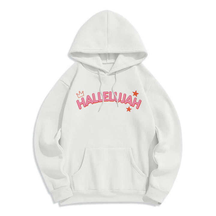 Christianartworkshop Hallelujah Crowned Stars Fleece-Pullover-Hoodie - image 2