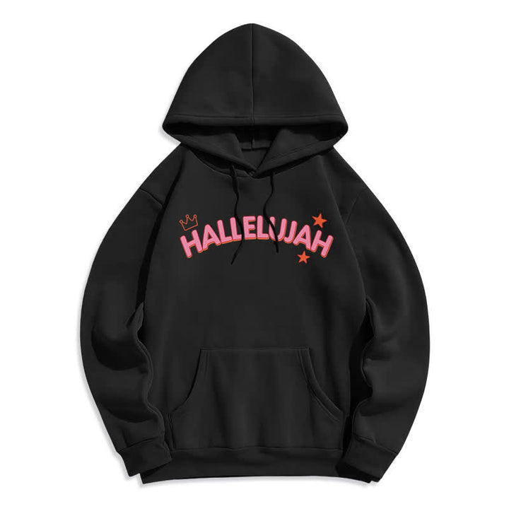 Christianartworkshop Hallelujah Crowned Stars Fleece-Pullover-Hoodie - image 5