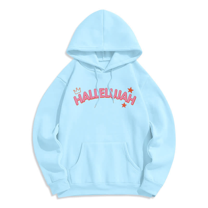 Christianartworkshop Hallelujah Crowned Stars Fleece-Pullover-Hoodie - image 23