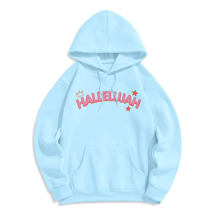 Christianartworkshop Hallelujah Crowned Stars Fleece-Pullover-Hoodie - image 23