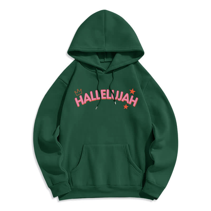 Christianartworkshop Hallelujah Crowned Stars Fleece-Pullover-Hoodie - image 17