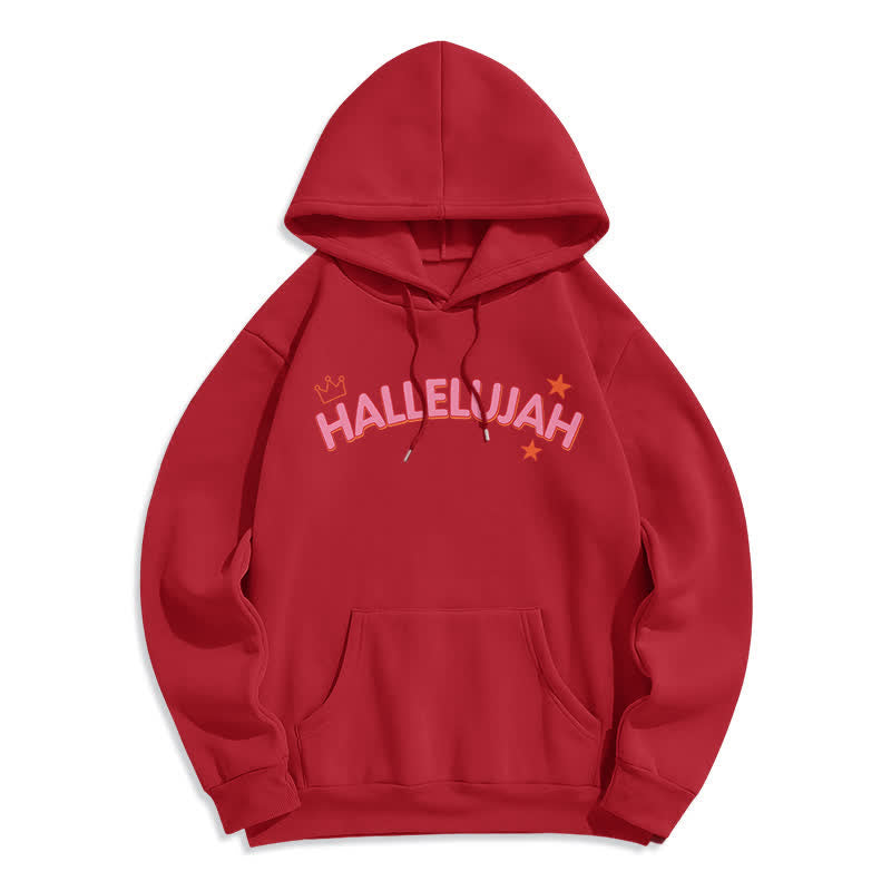 Christianartworkshop Hallelujah Crowned Stars Fleece-Pullover-Hoodie - image 11