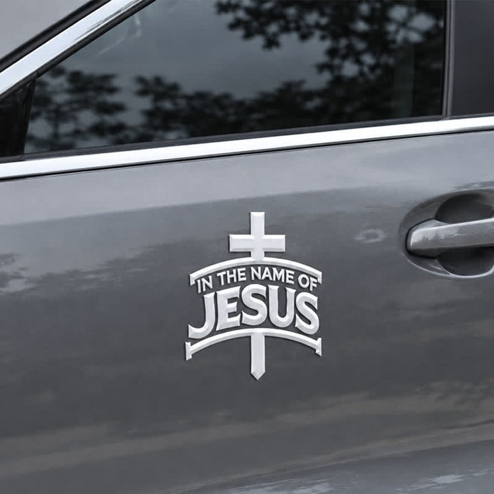 Christianartworkshop Klarer Jesus-Kreuz-Fensteraufkleber: Leuchtfeuer zeitloser, heiliger Bezeugung - Set mit 10 Stück - image 0