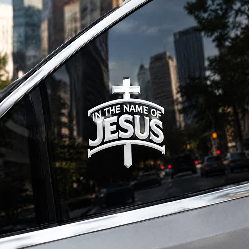 Christianartworkshop Klarer Jesus-Kreuz-Fensteraufkleber: Leuchtfeuer zeitloser, heiliger Bezeugung - image 1