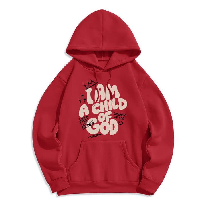 Christianartworkshop Child Of God Graffiti Oversized Fleecegefütterter Pullover Hoodie - Rot - 2XL - image 7