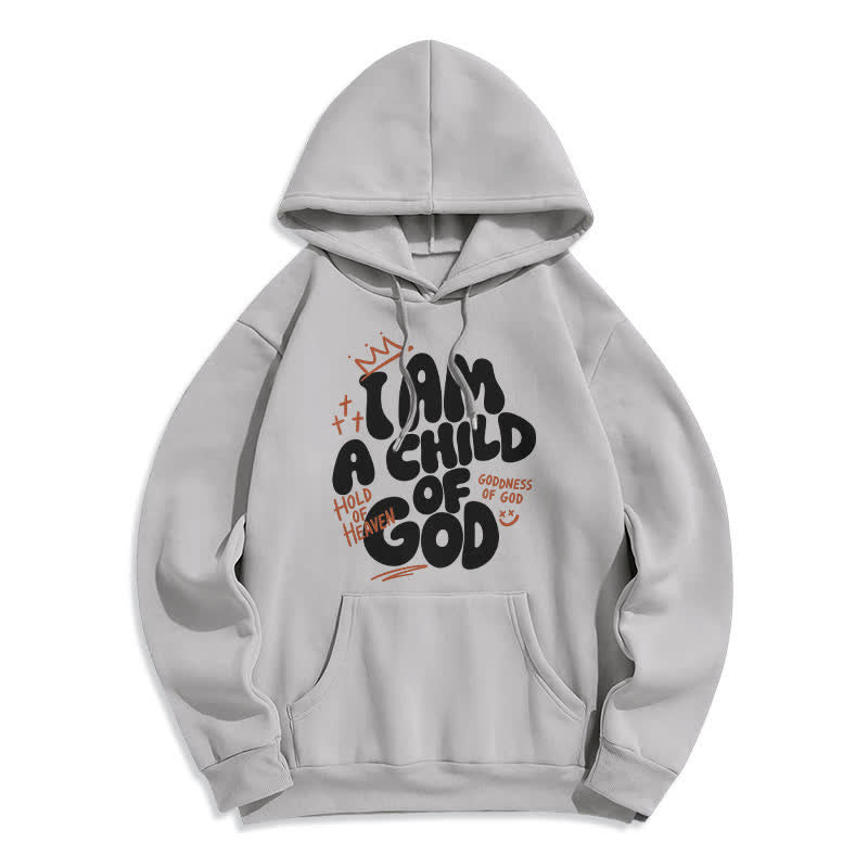 Christianartworkshop Child Of God Graffiti Oversized Fleecegefütterter Pullover Hoodie - Grau - 2XL - image 6