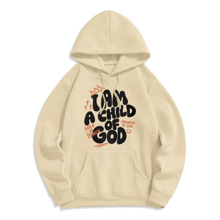 Christianartworkshop Child Of God Graffiti Oversized Fleecegefütterter Pullover Hoodie - Beige - 2XL - image 3