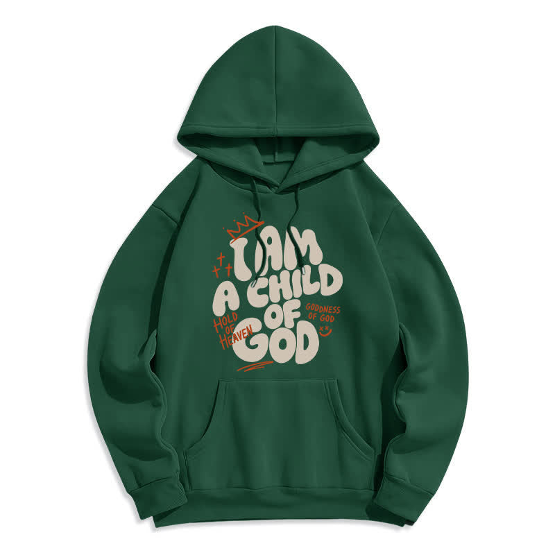 Christianartworkshop Child Of God Graffiti Oversized Fleecegefütterter Pullover Hoodie - Grün - 2XL - image 0