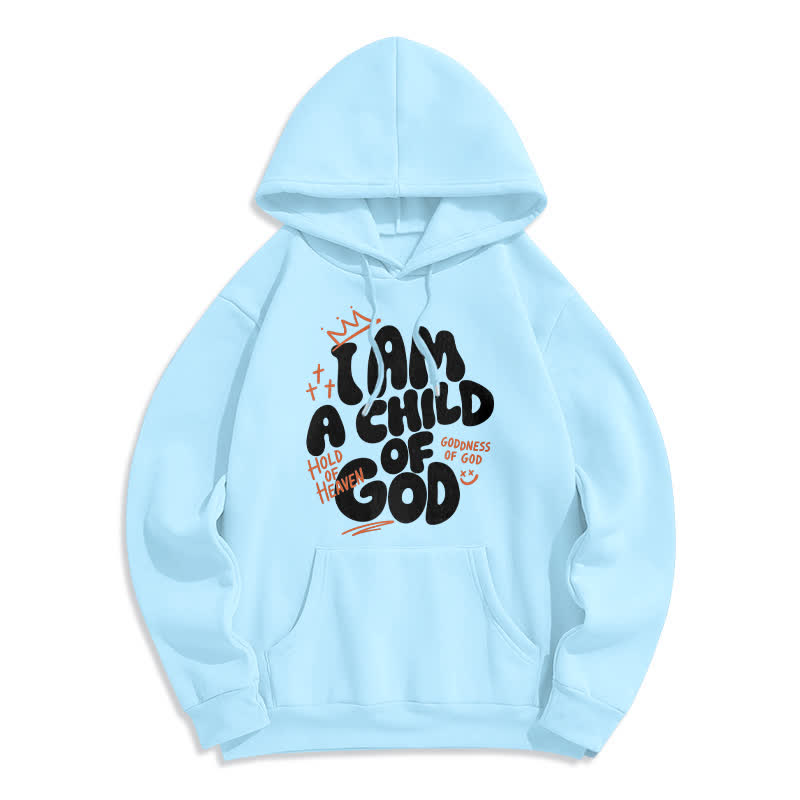 Christianartworkshop Child Of God Graffiti Oversized Fleecegefütterter Pullover Hoodie - Blau - 2XL - image 4