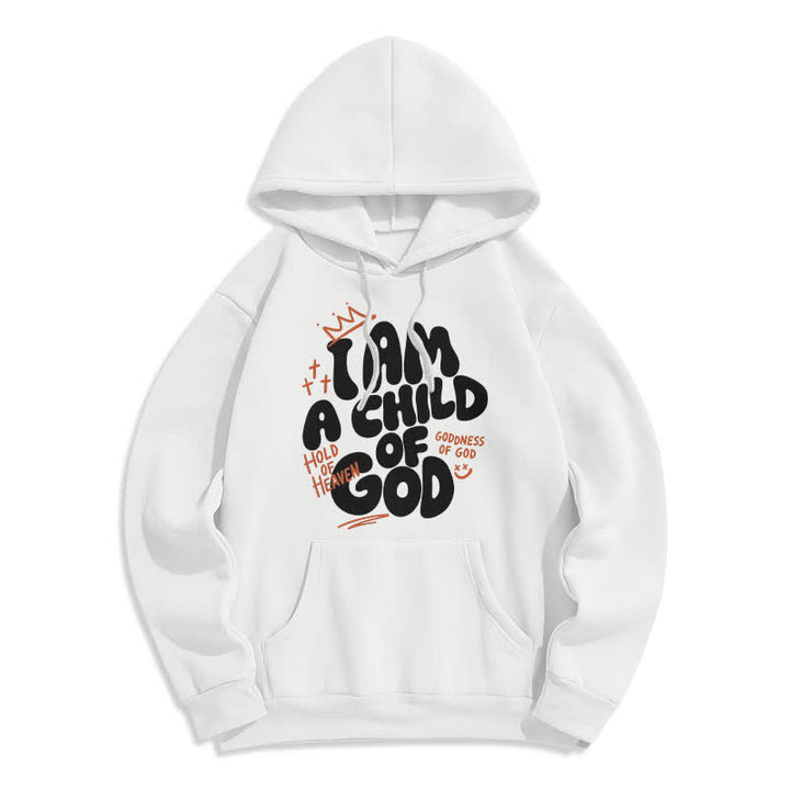 Christianartworkshop Child Of God Graffiti Oversized Fleecegefütterter Pullover Hoodie - Weiß - 2XL - image 1