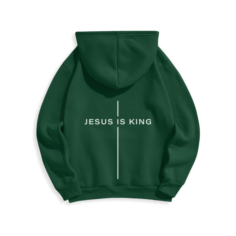 Christianartworkshop Jesus Is King Streetwear Fleecegefütterter Pullover-Hoodie - image 13