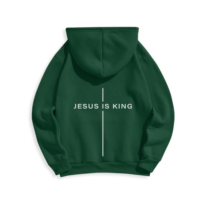 Christianartworkshop Jesus Is King Streetwear Fleecegefütterter Pullover-Hoodie - image 13