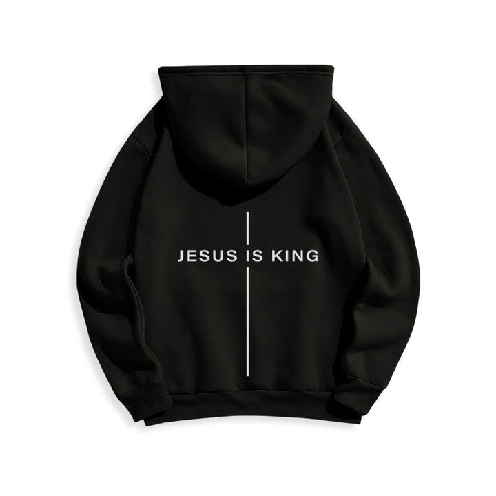 Christianartworkshop Jesus Is King Streetwear Fleecegefütterter Pullover-Hoodie - image 10