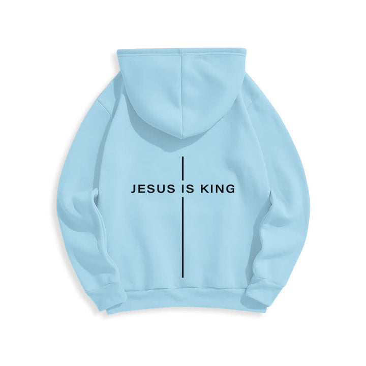 Christianartworkshop Jesus Is King Streetwear Fleecegefütterter Pullover-Hoodie - image 16