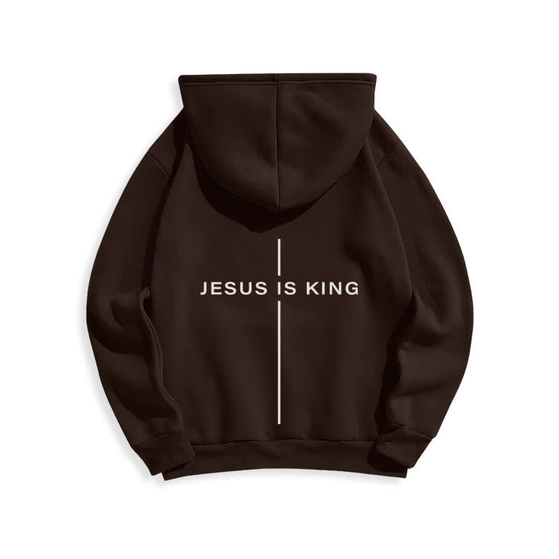 Christianartworkshop Jesus Is King Streetwear Fleecegefütterter Pullover-Hoodie - image 19