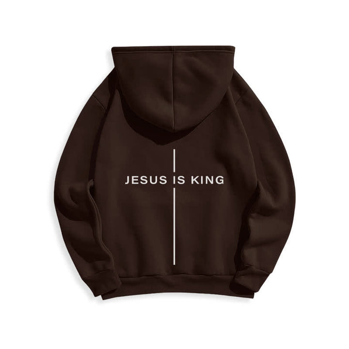 Christianartworkshop Jesus Is King Streetwear Fleecegefütterter Pullover-Hoodie - image 19