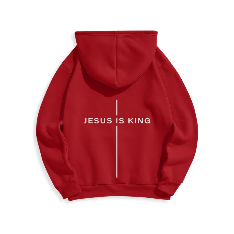 Christianartworkshop Jesus Is King Streetwear Fleecegefütterter Pullover-Hoodie - image 22