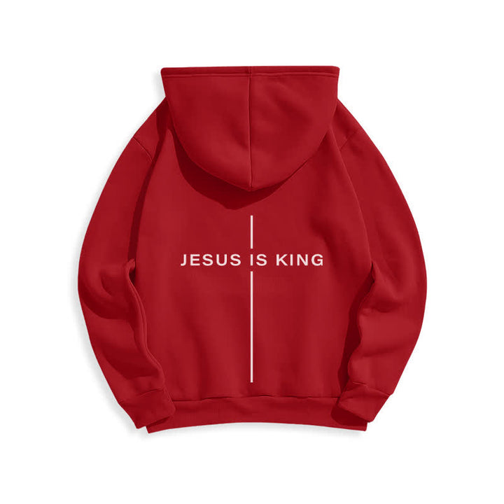Christianartworkshop Jesus Is King Streetwear Fleecegefütterter Pullover-Hoodie - image 22