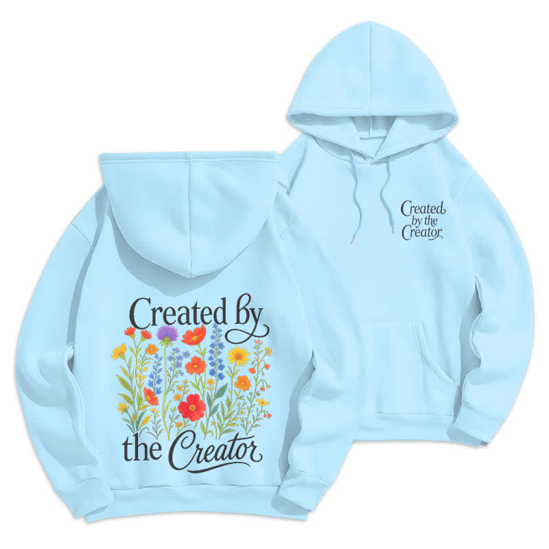 Christianartworkshop Pullover-Hoodie mit floralem Rückenprint von Created By The Creator - Blau - 2XL - image 3