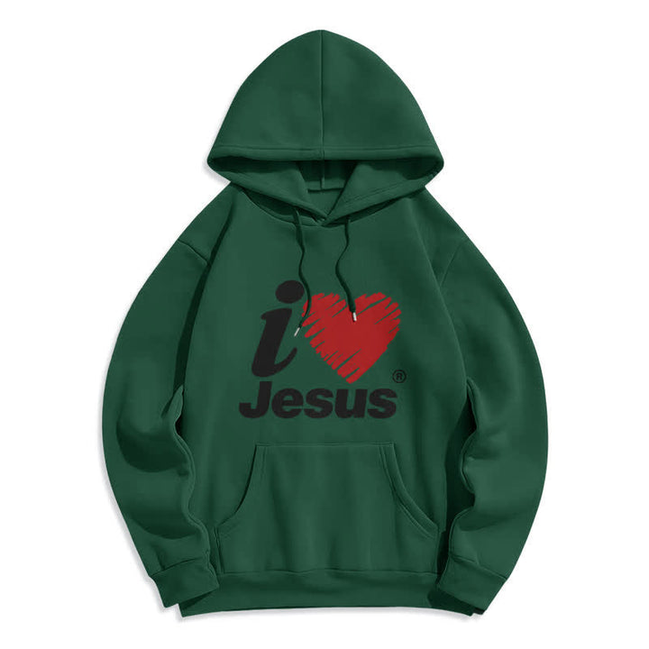 Christianartworkshop Jesus Heart Graffiti Fleecegefütterter Pullover Hoodie - Grün - 2XL - image 6