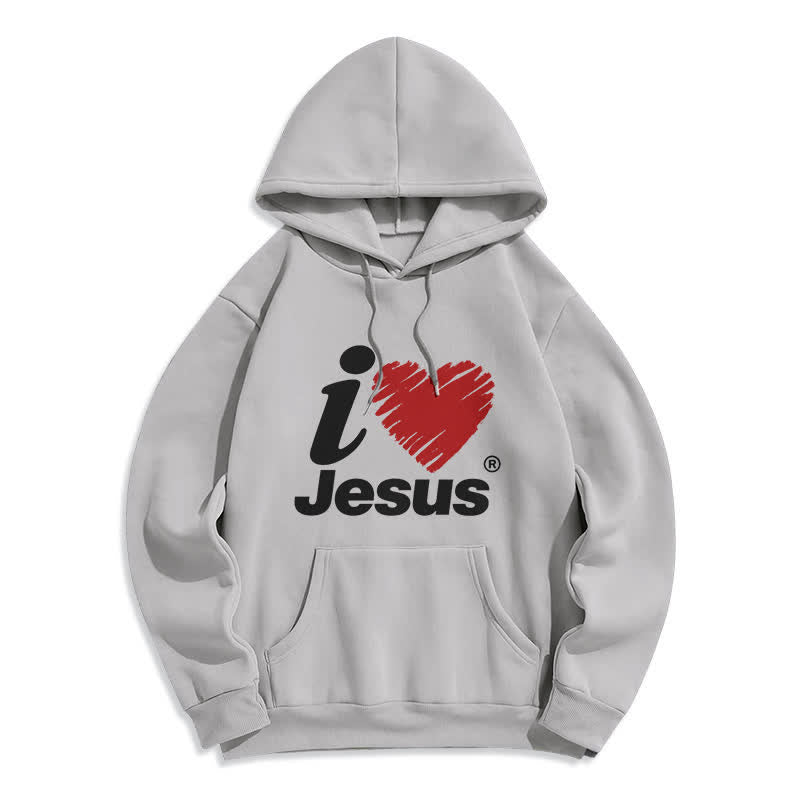 Christianartworkshop Jesus Heart Graffiti Fleecegefütterter Pullover Hoodie - Grau - 2XL - image 2