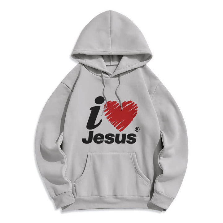 Christianartworkshop Jesus Heart Graffiti Fleecegefütterter Pullover Hoodie - Grau - 2XL - image 2