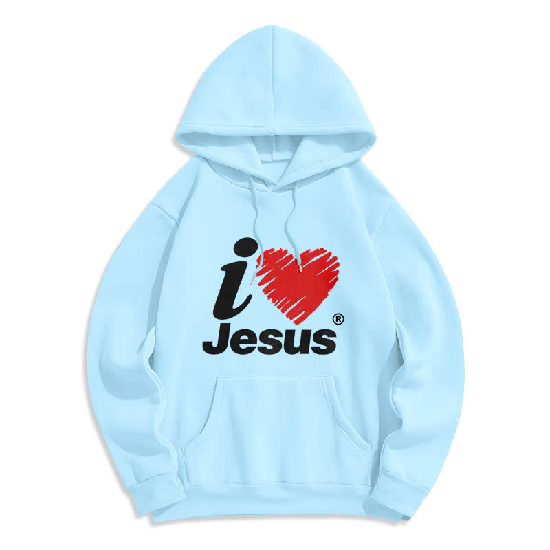 Christianartworkshop Jesus Heart Graffiti Fleecegefütterter Pullover Hoodie - Blau - 2XL - image 5