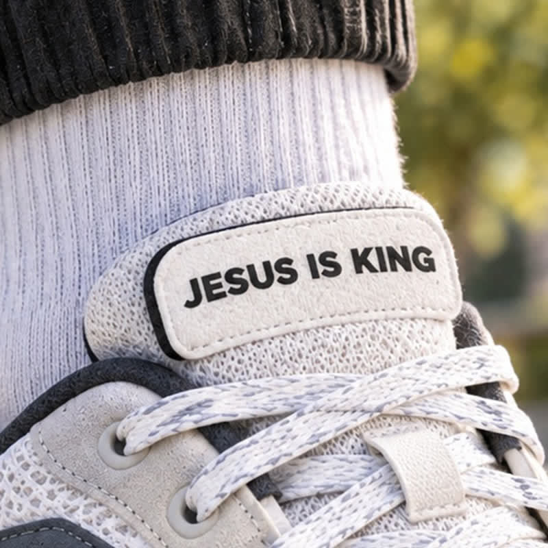 Christianartworkshop Auffälliger Schuhaufkleber „Jesus ist König“: Symbol himmlischer königlicher Souveränität - image 2