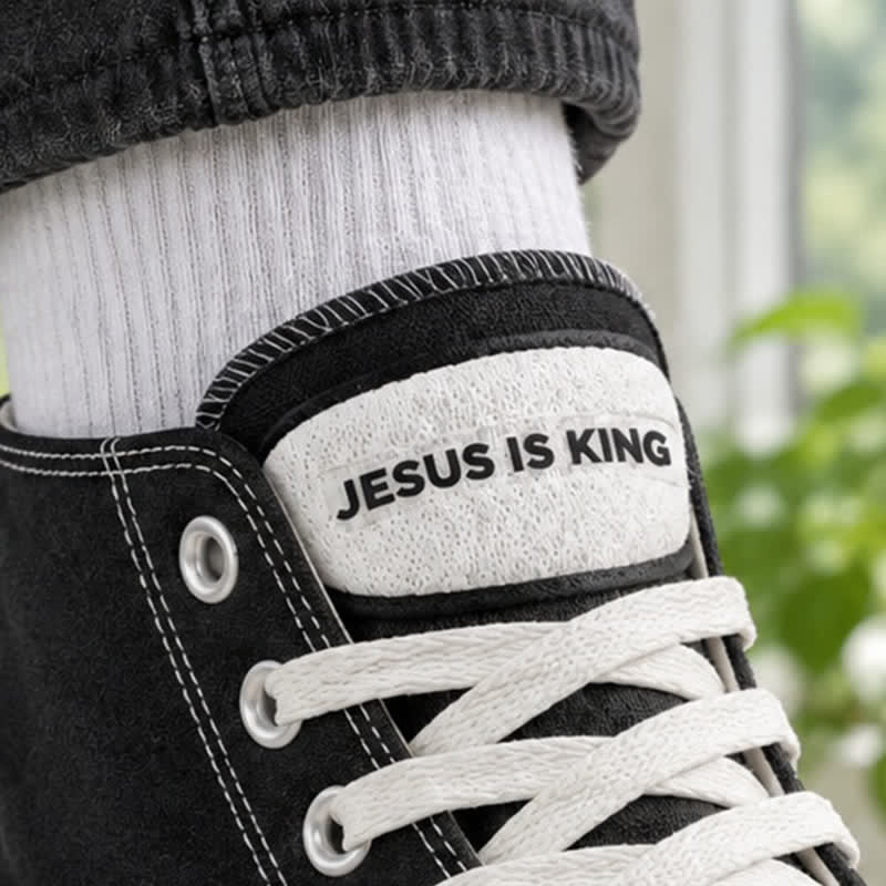 Christianartworkshop Auffälliger Schuhaufkleber „Jesus ist König“: Symbol himmlischer königlicher Souveränität - image 3