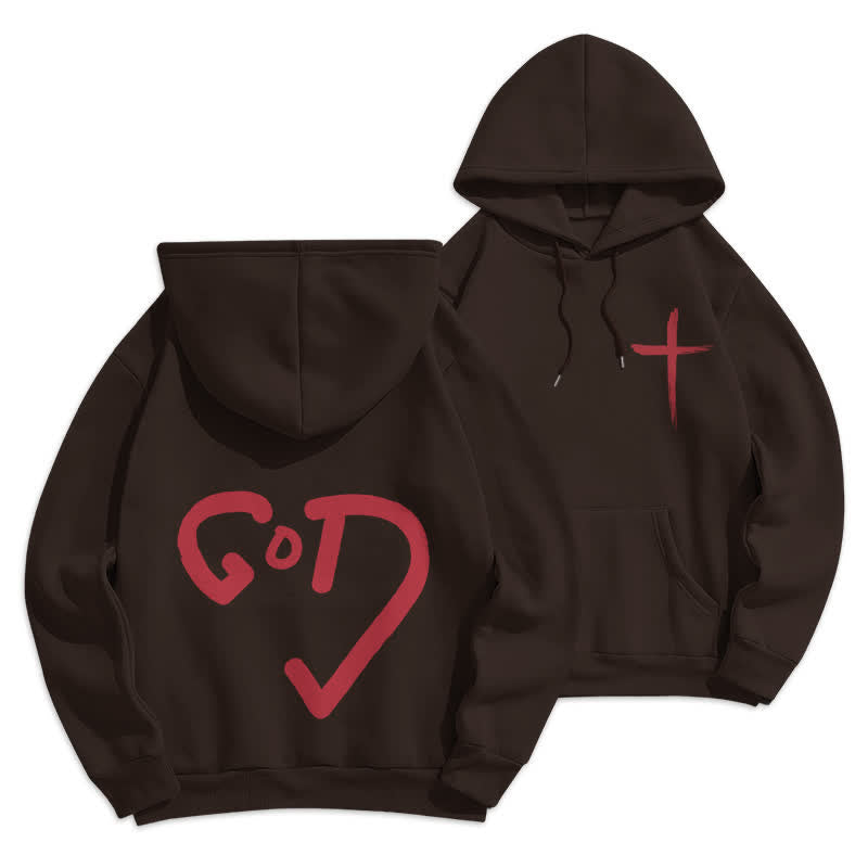 Christianartworkshop Kapuzenpullover mit Graffiti-Motiv und Fleece-Futter, Aufdruck „Glaube, Rotes Kreuz“, gefüttert - image 9