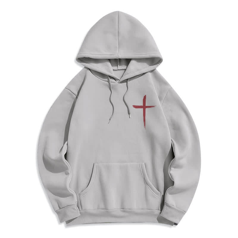 Christianartworkshop Kapuzenpullover mit Graffiti-Motiv und Fleece-Futter, Aufdruck „Glaube, Rotes Kreuz“, gefüttert - image 8