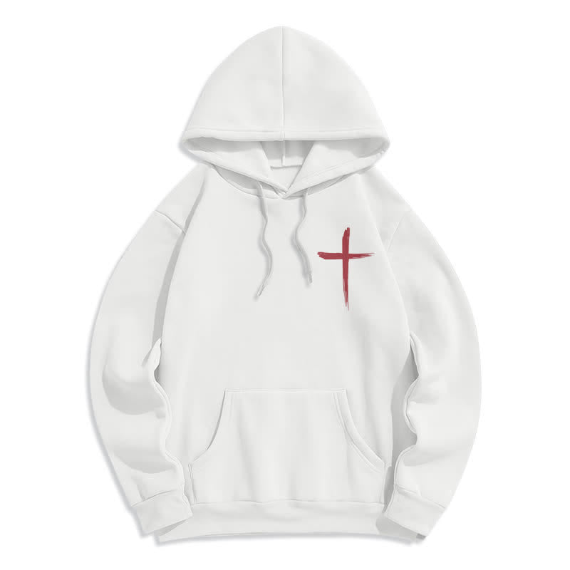 Christianartworkshop Kapuzenpullover mit Graffiti-Motiv und Fleece-Futter, Aufdruck „Glaube, Rotes Kreuz“, gefüttert - image 5