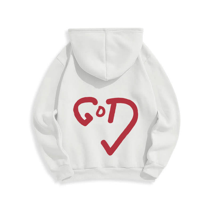 Christianartworkshop Kapuzenpullover mit Graffiti-Motiv und Fleece-Futter, Aufdruck „Glaube, Rotes Kreuz“, gefüttert - image 4
