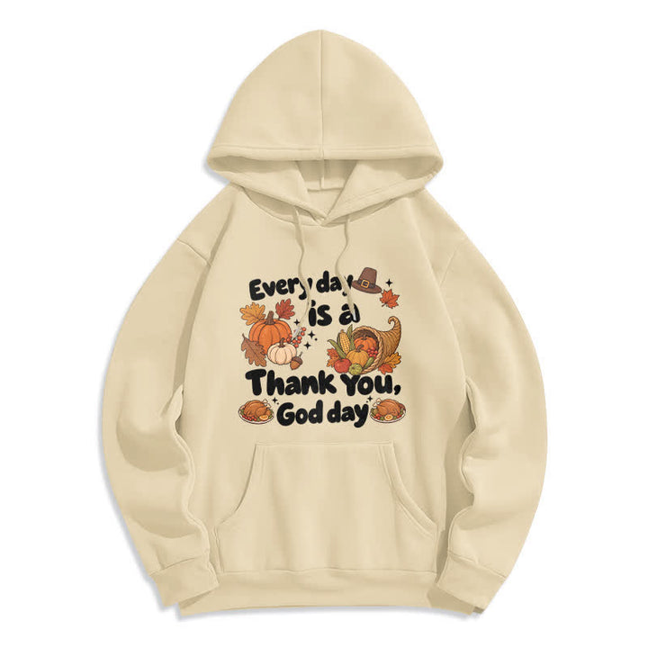 Christianartworkshop Danke Gott Ernte Grafik Fleece Pullover Hoodie - Beige - 2XL - image 7