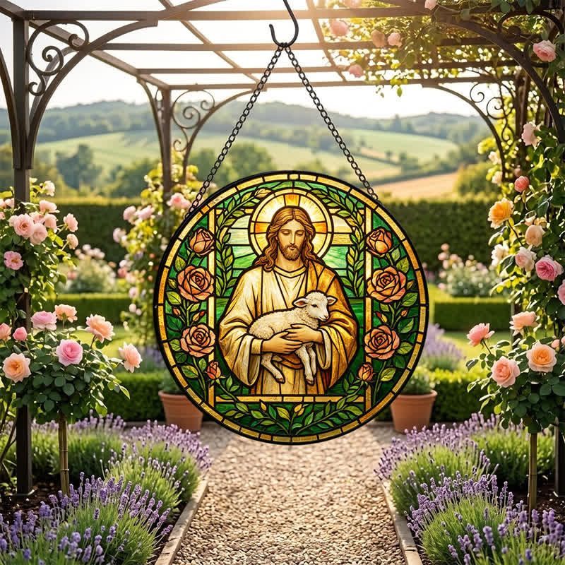 Christianartworkshop Jesus-Glas-Sonnenfänger: Symbol himmlischer Barmherzigkeit - image 6