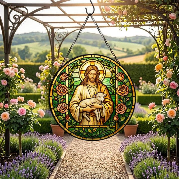 Christianartworkshop Jesus-Glas-Sonnenfänger: Symbol himmlischer Barmherzigkeit - image 6