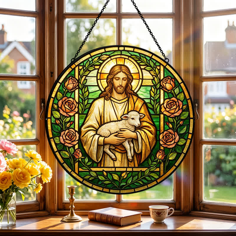 Christianartworkshop Jesus-Glas-Sonnenfänger: Symbol himmlischer Barmherzigkeit - image 3