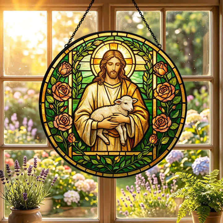 Christianartworkshop Jesus-Glas-Sonnenfänger: Symbol himmlischer Barmherzigkeit - image 5