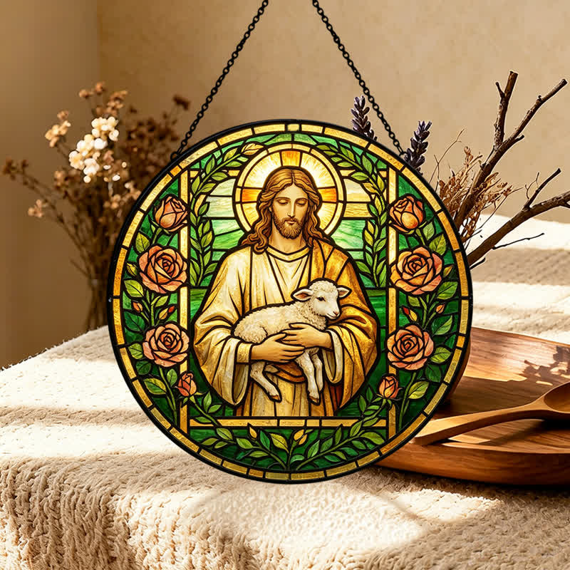 Christianartworkshop Jesus-Glas-Sonnenfänger: Symbol himmlischer Barmherzigkeit - image 4