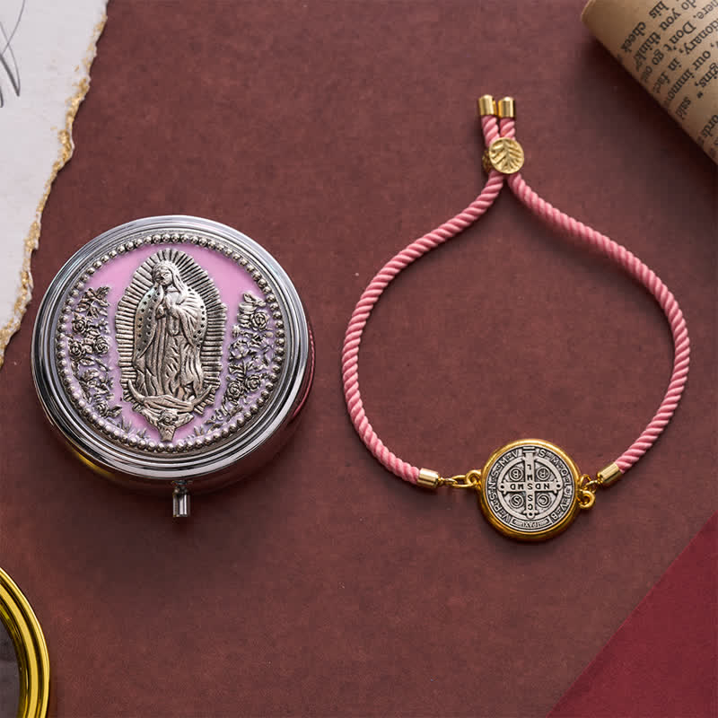 Christianartworkshop Verstellbares St.-Benedikt-Armband aus gewebter Kordel: Symbol des unerschütterlichen himmlischen Schutzes - image 12